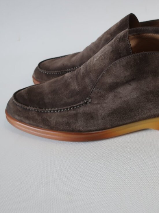 Mens Loro Piana Brown Suede Pull-On Open Walk Ankle Boots 40 US/7.5 main image 6
